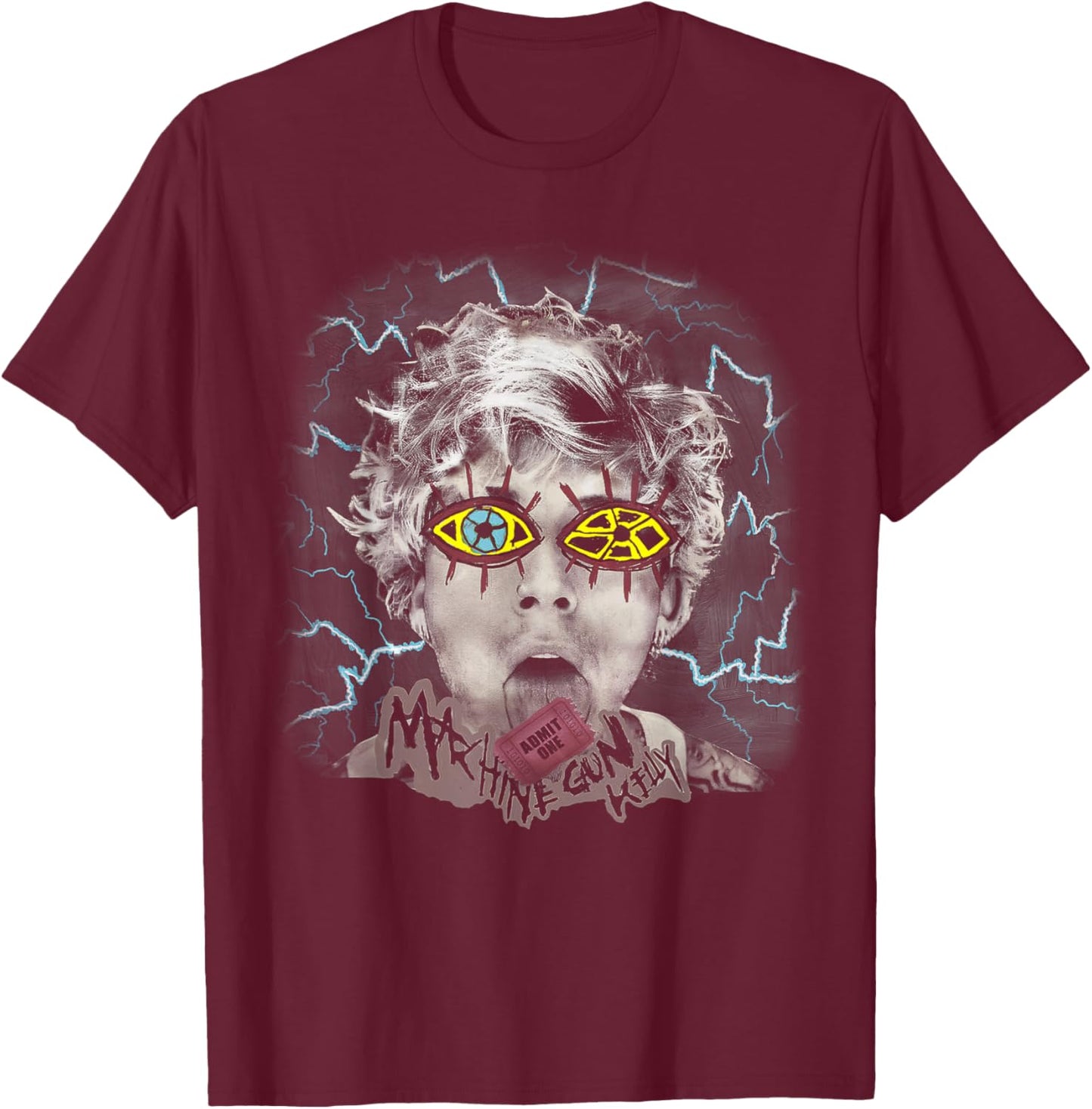 Official Machine Gun Kelly Living Dreams T-Shirt - T-Shirt | Maroon