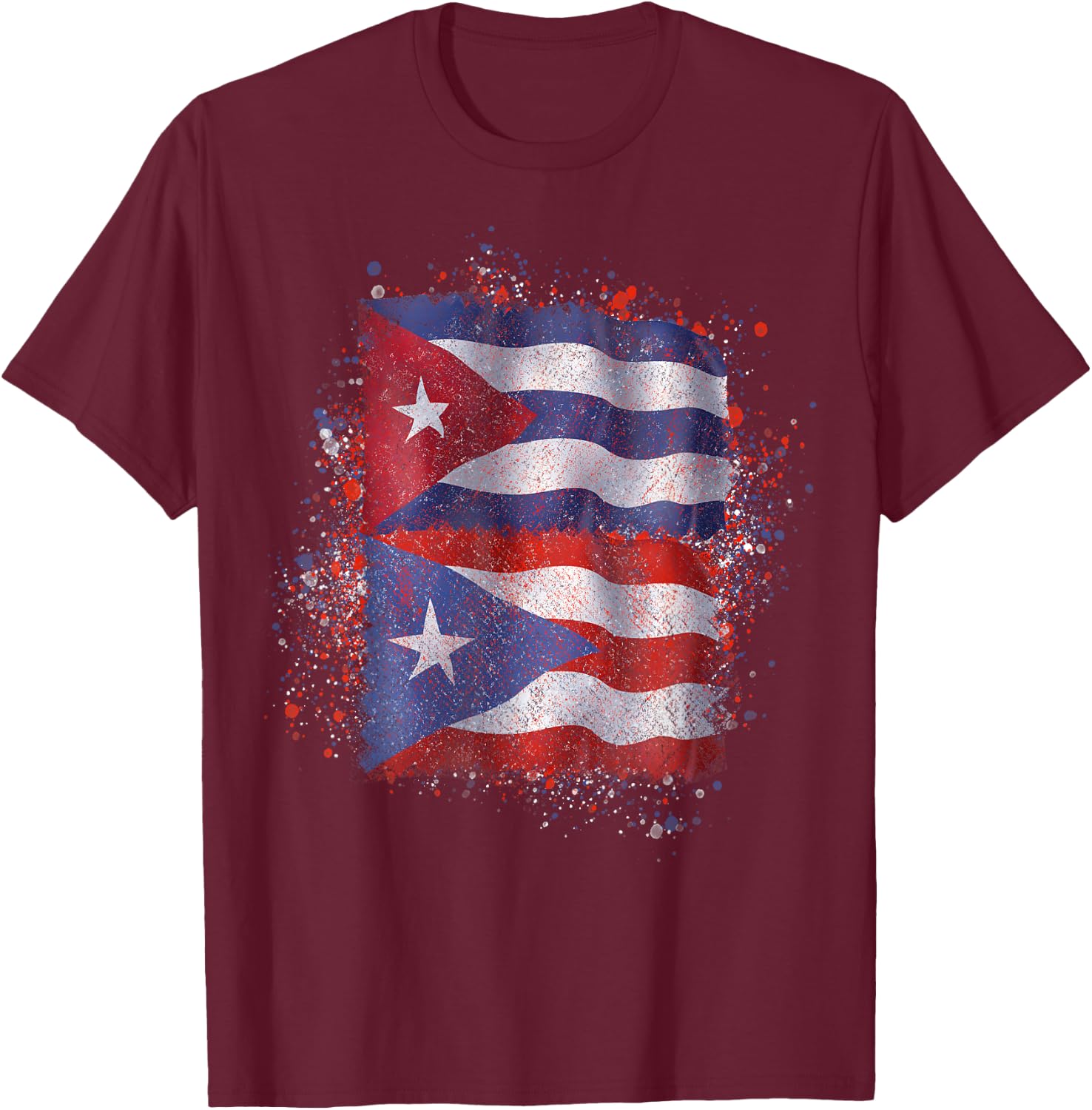 Puerto Rican Cuban Love T-Shirt - T-Shirt | Maroon