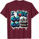 A Cool Graffiti I Love Go-Go Gift DC natives T-Shirt - T-Shirt | Maroon
