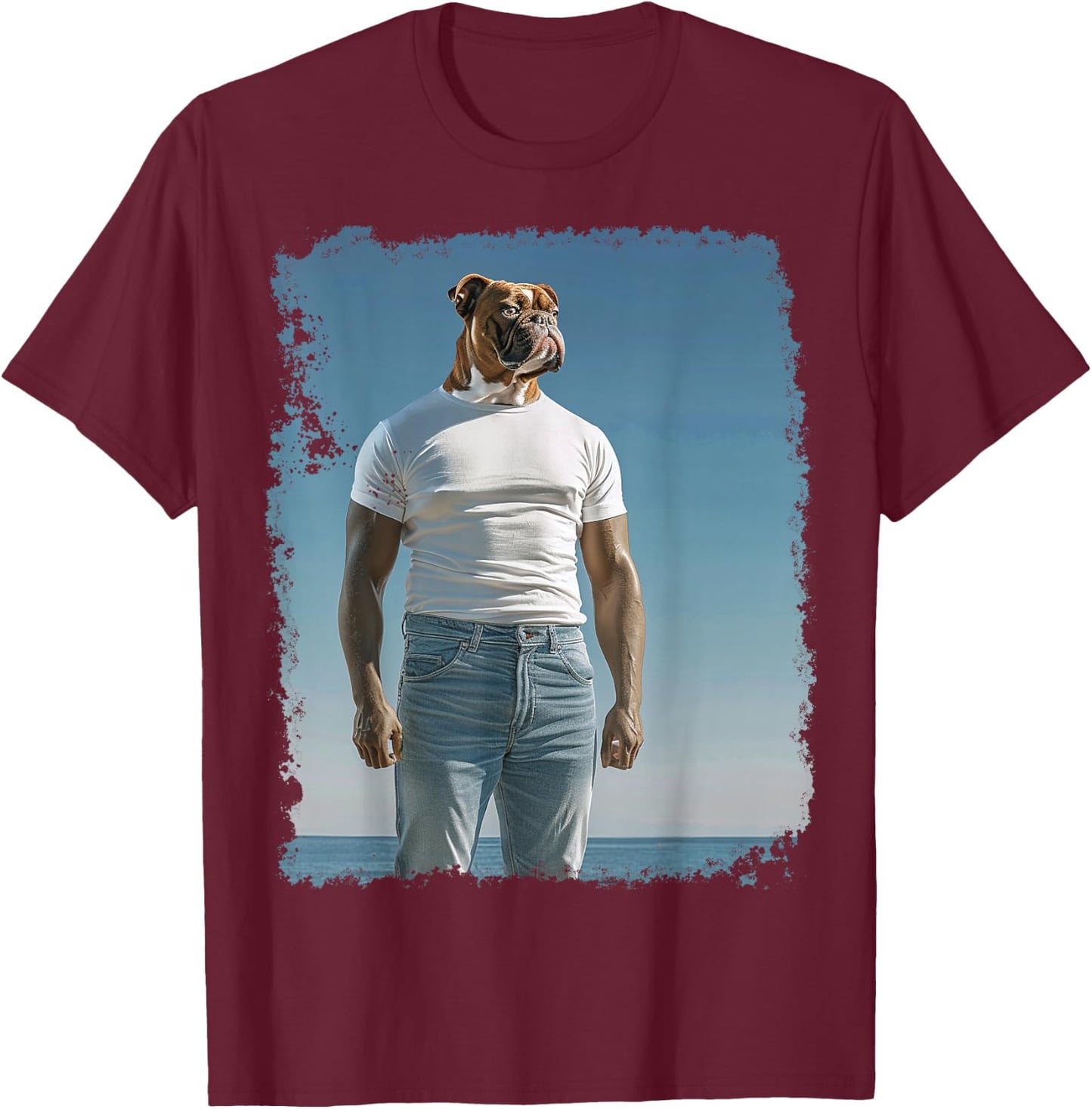 Funny Dog Meme T-Shirt - T-Shirt | Maroon