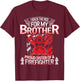 Firefighter Sister Back The Red My Brother Proud Fireman Sis T-Shirt - T-Shirt | Maroon
