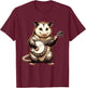 Possum Playing Banjo Opossum Guitar Music T-Shirt - T-Shirt | Maroon