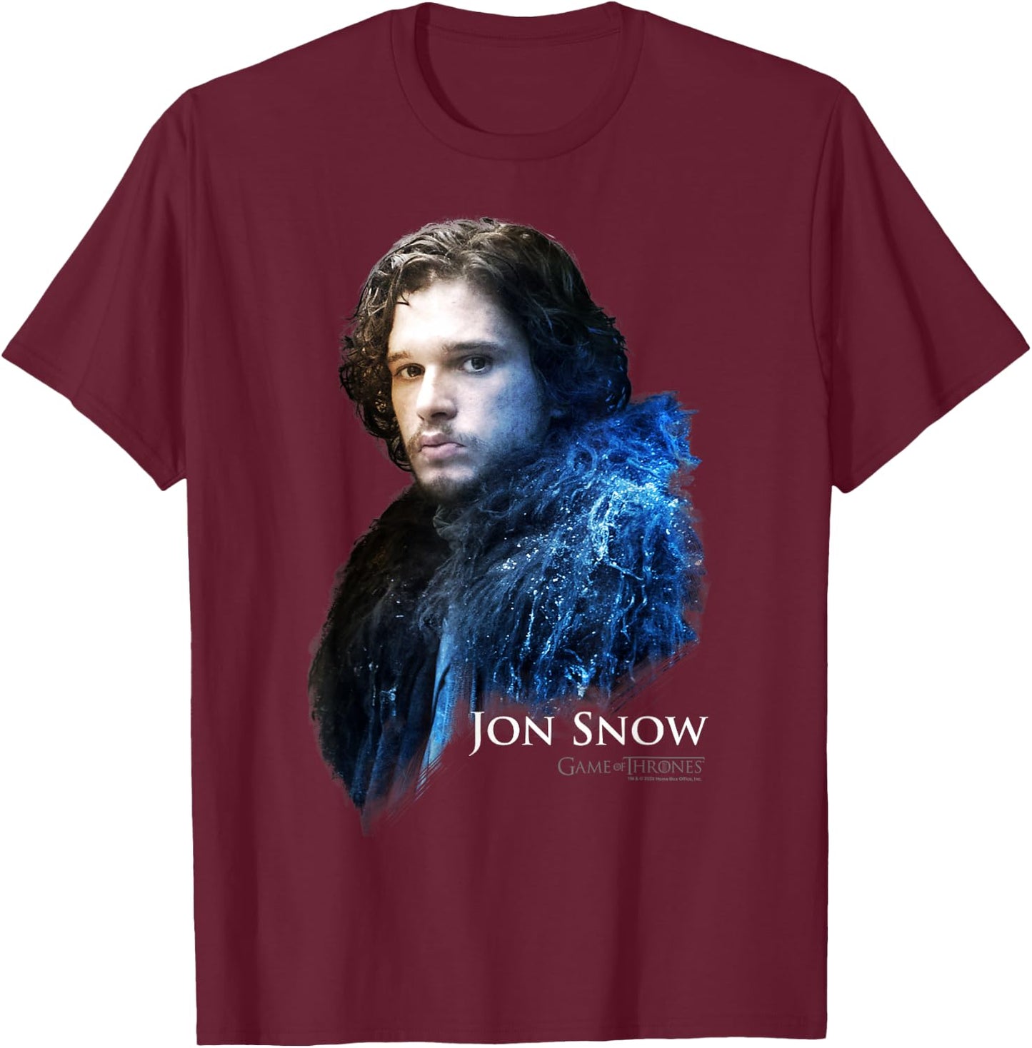 Game Of Thrones Jon Snow Portrait T-Shirt - T-Shirt | Maroon
