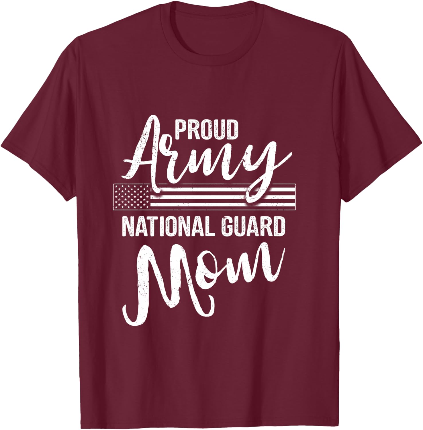 Military Mom - Army Gifts - Proud Army National Guard Mom T-Shirt - T-Shirt | Maroon