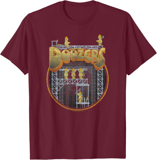 Fraggle Rock Doozers Construction T-Shirt - T-Shirt | Maroon