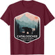 Cataloochee Great Smoky Mountains North Carolina Retro Bear T-Shirt - T-Shirt | Maroon