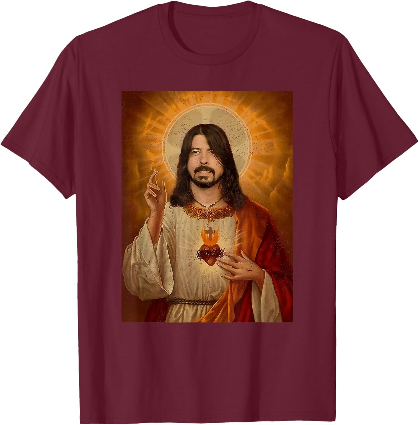 Dave Vintage Jesus The Saviour, Christ Meme T-Shirt - T-Shirt | Maroon