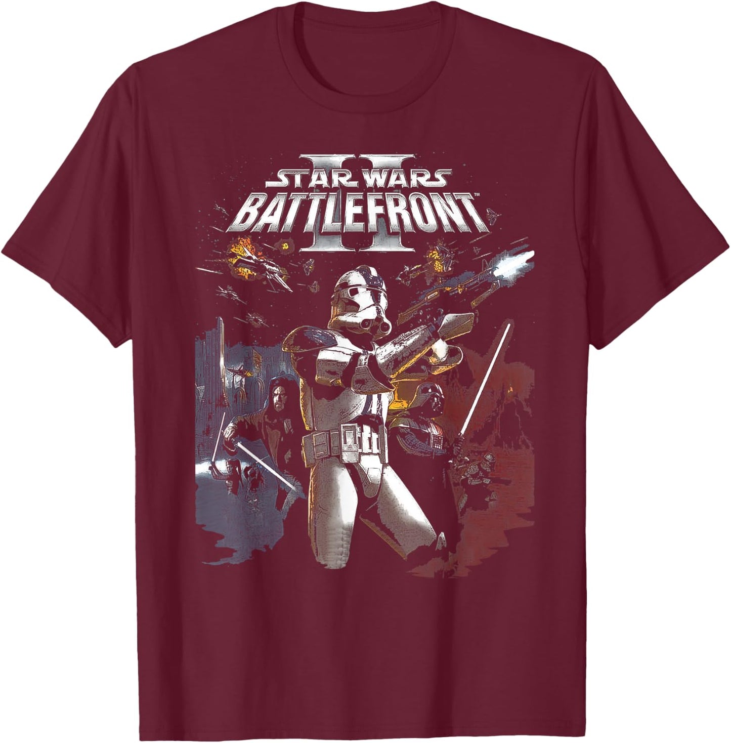 Star Wars Battlefront II Video Game T-Shirt - T-Shirt | Maroon