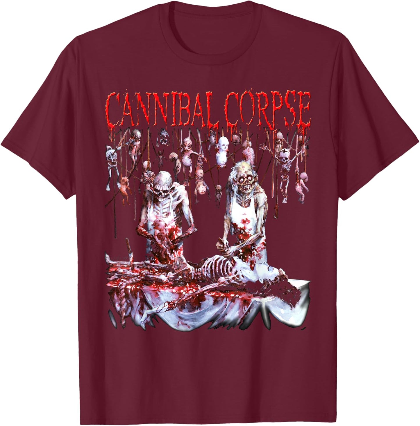 Cannibal Corpse - Official Merchandise - Butchered at Birth T-Shirt - T-Shirt | Maroon