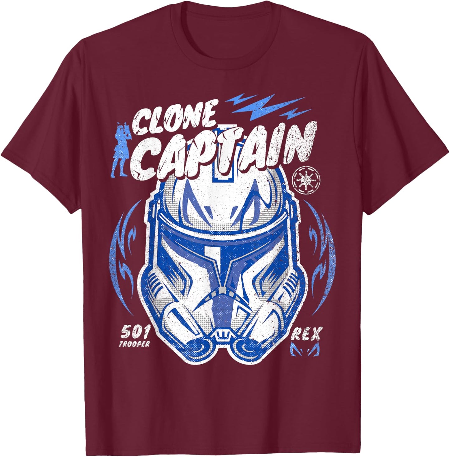 Star Wars: The Clone Wars Clone Captain Rex Big Face T-Shirt - T-Shirt | Maroon