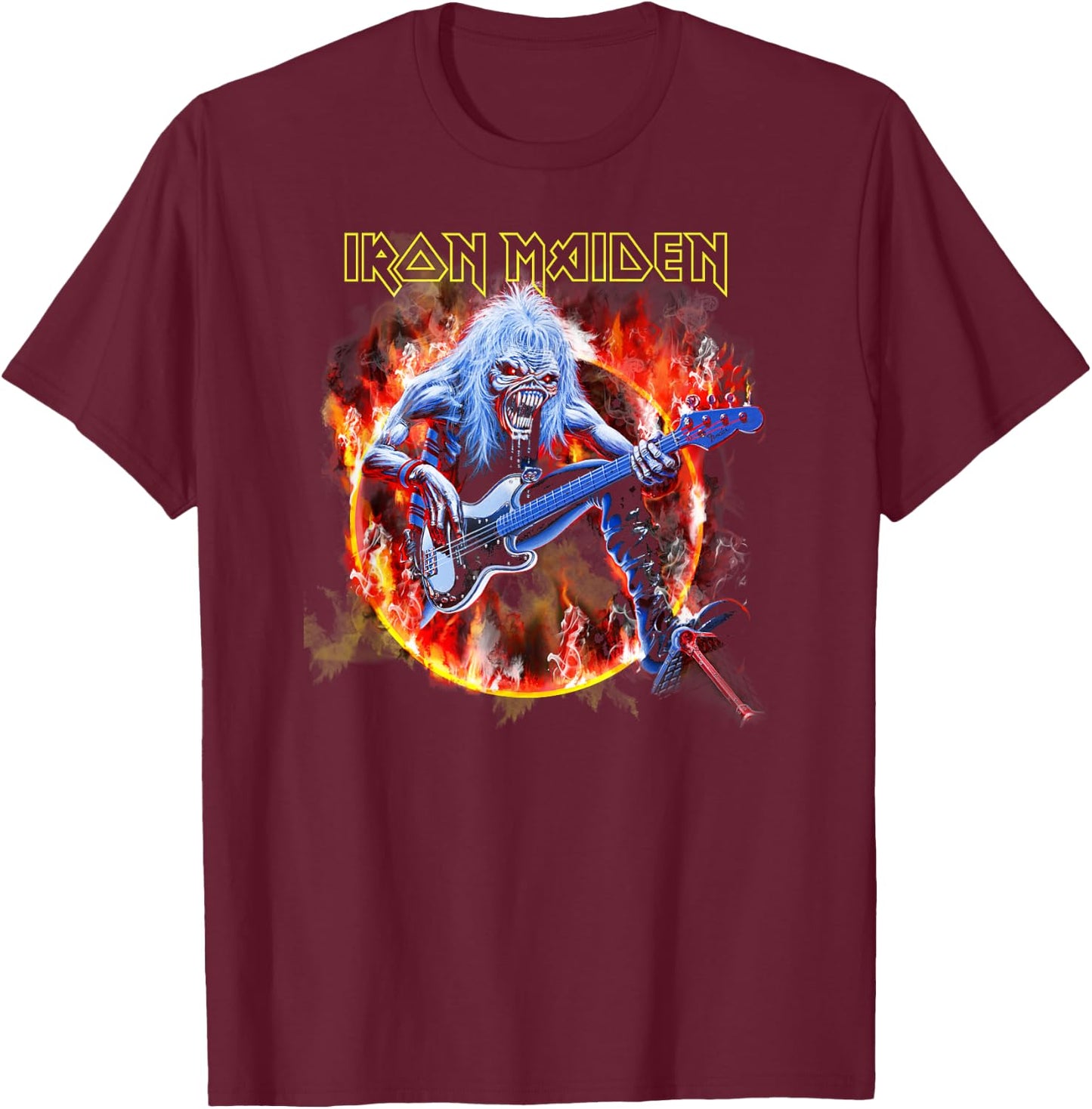 Iron Maiden - Fear Live Flames T-Shirt - T-Shirt | Maroon