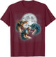 3 Seahorses Howling At The Moon Seahorse Lover Sea Aquarium T-Shirt - T-Shirt | Maroon