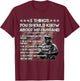 5 Things you should know about my Husband T-Shirt - T-Shirt | Maroon