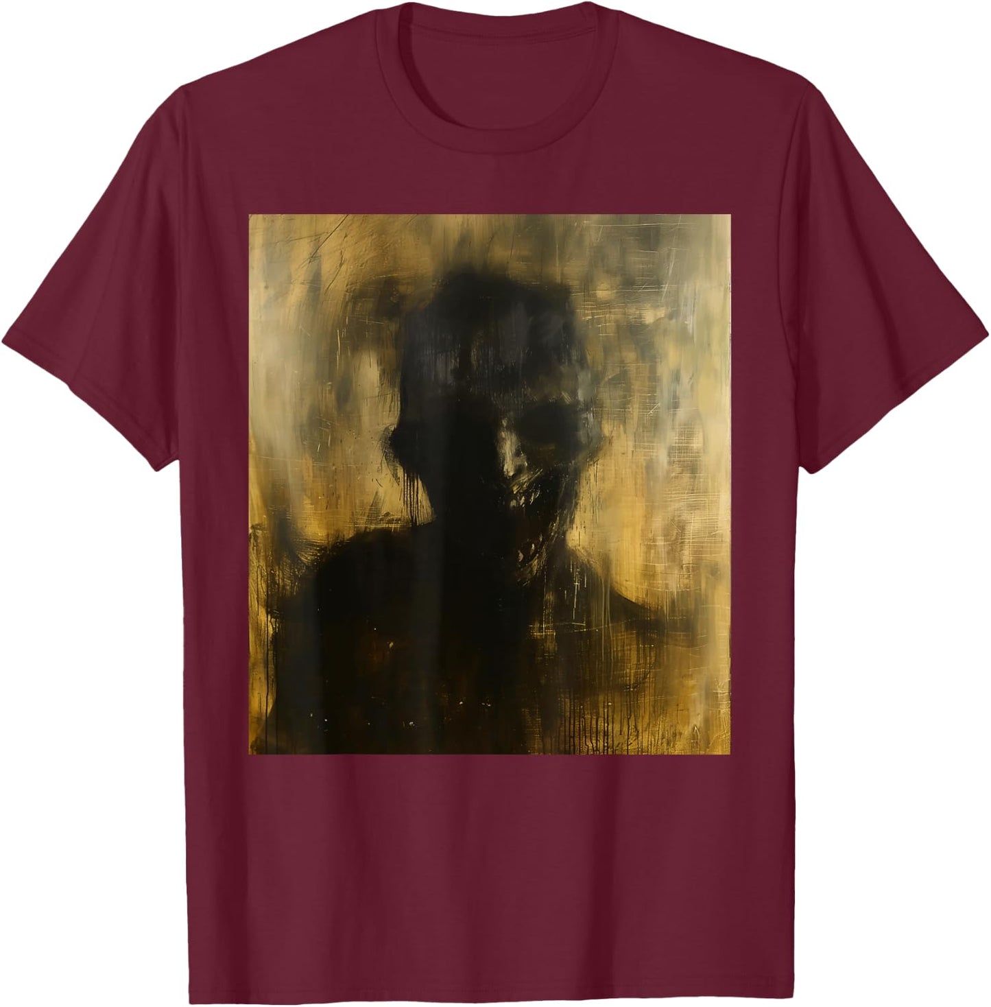 Horror Demon Skeleton Creature Creepy Hell Goth Occult Art T-Shirt - T-Shirt | Maroon