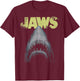 Jaws Teeth Poster Logo T-Shirt - T-Shirt | Maroon