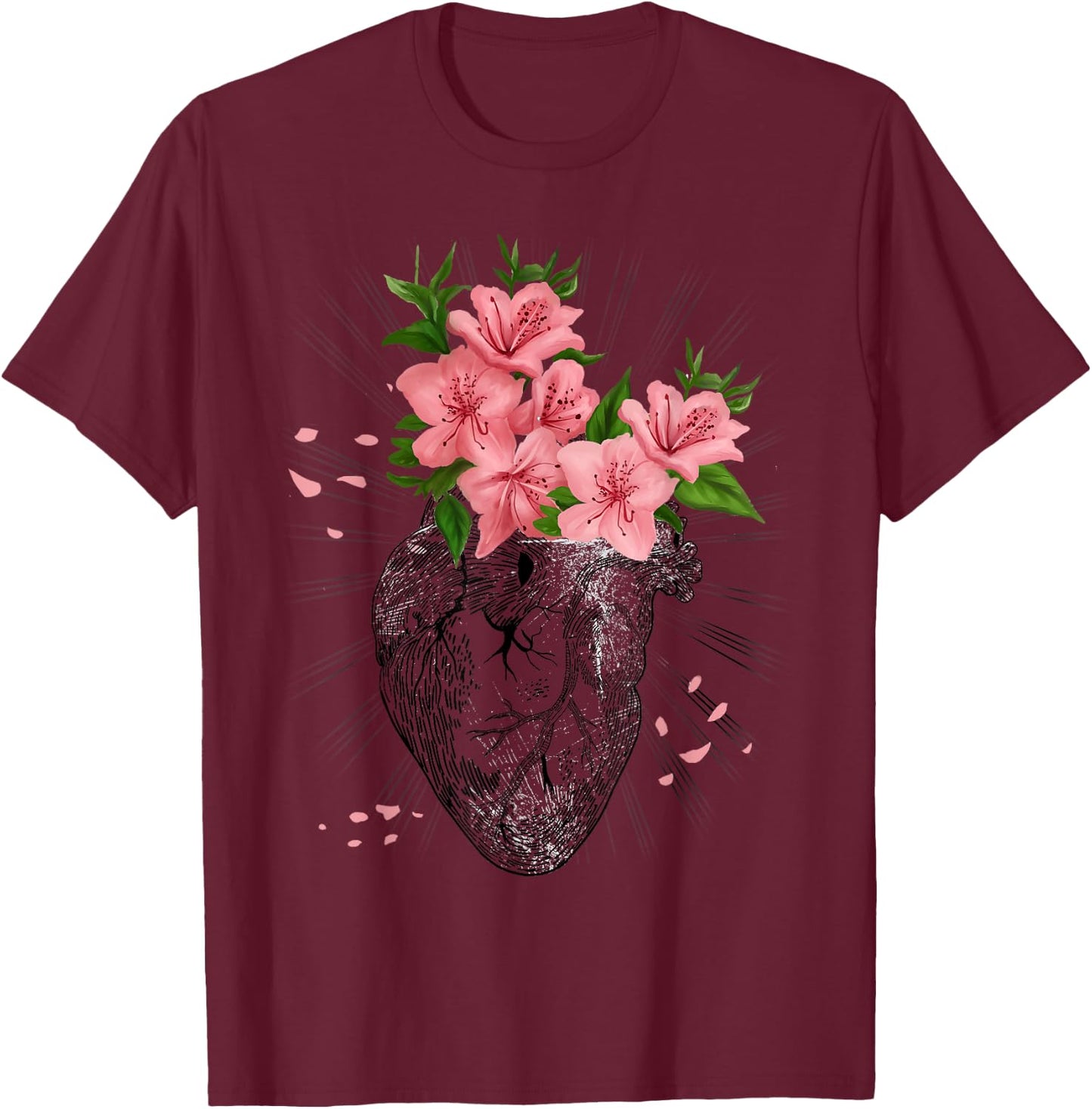 Funny Cardiology Cardiologist Human Heart Anatomical Gift T-Shirt - T-Shirt | Maroon