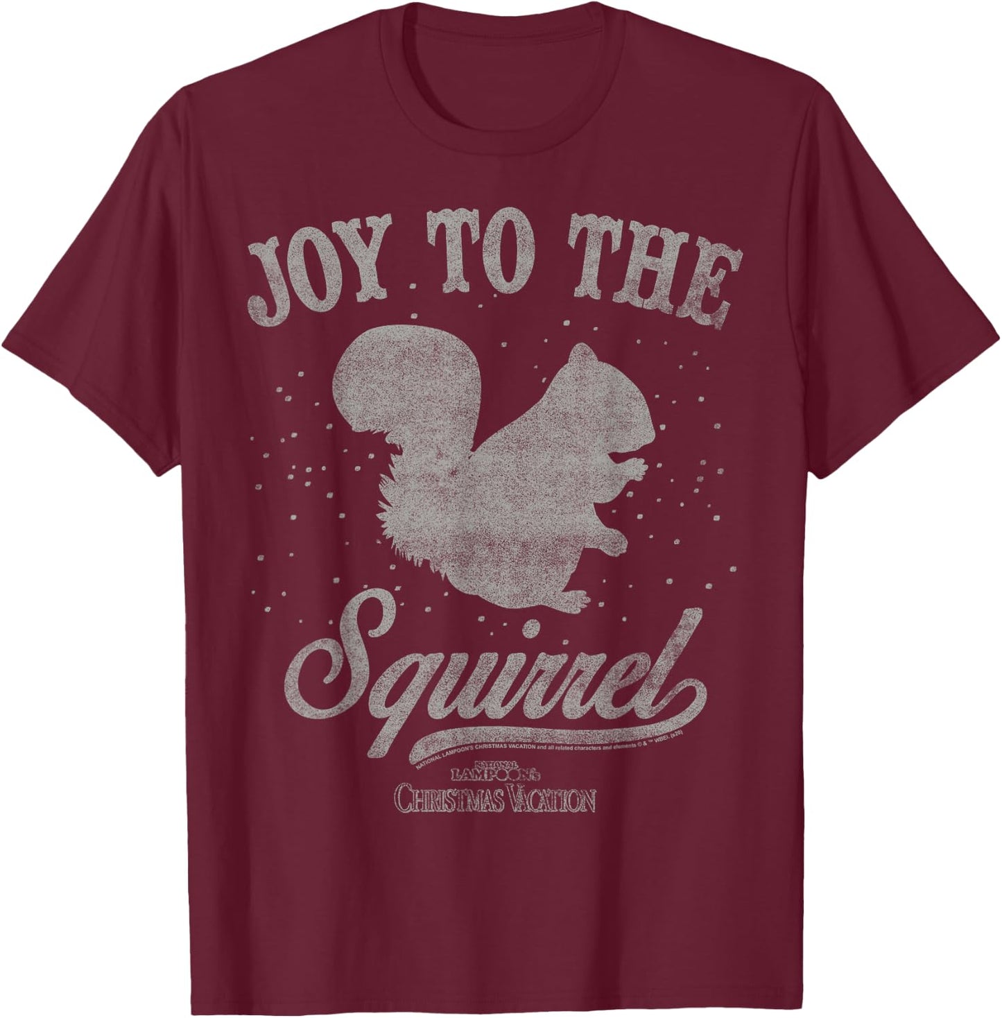 National Lampoon's Christmas Vacation Joy to The Squirrel T-Shirt - T-Shirt | Maroon