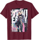 Magazine Cover Vintage Girl Bunny Collage Sexy Model Pin-Up T-Shirt - T-Shirt | Maroon