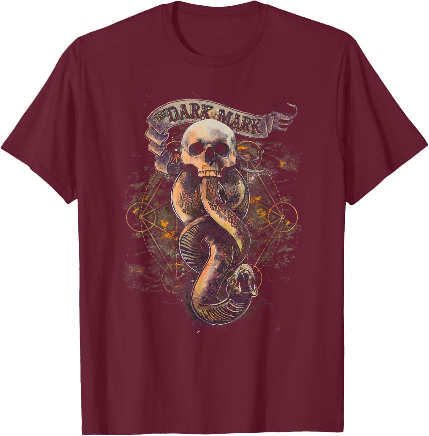 Harry Potter Deathly Hallows The Dark Mark T-Shirt - T-Shirt | Maroon