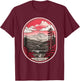 Ruby Ridge - Mountain Majesty - Black, White, and Red T-Shirt - T-Shirt | Maroon