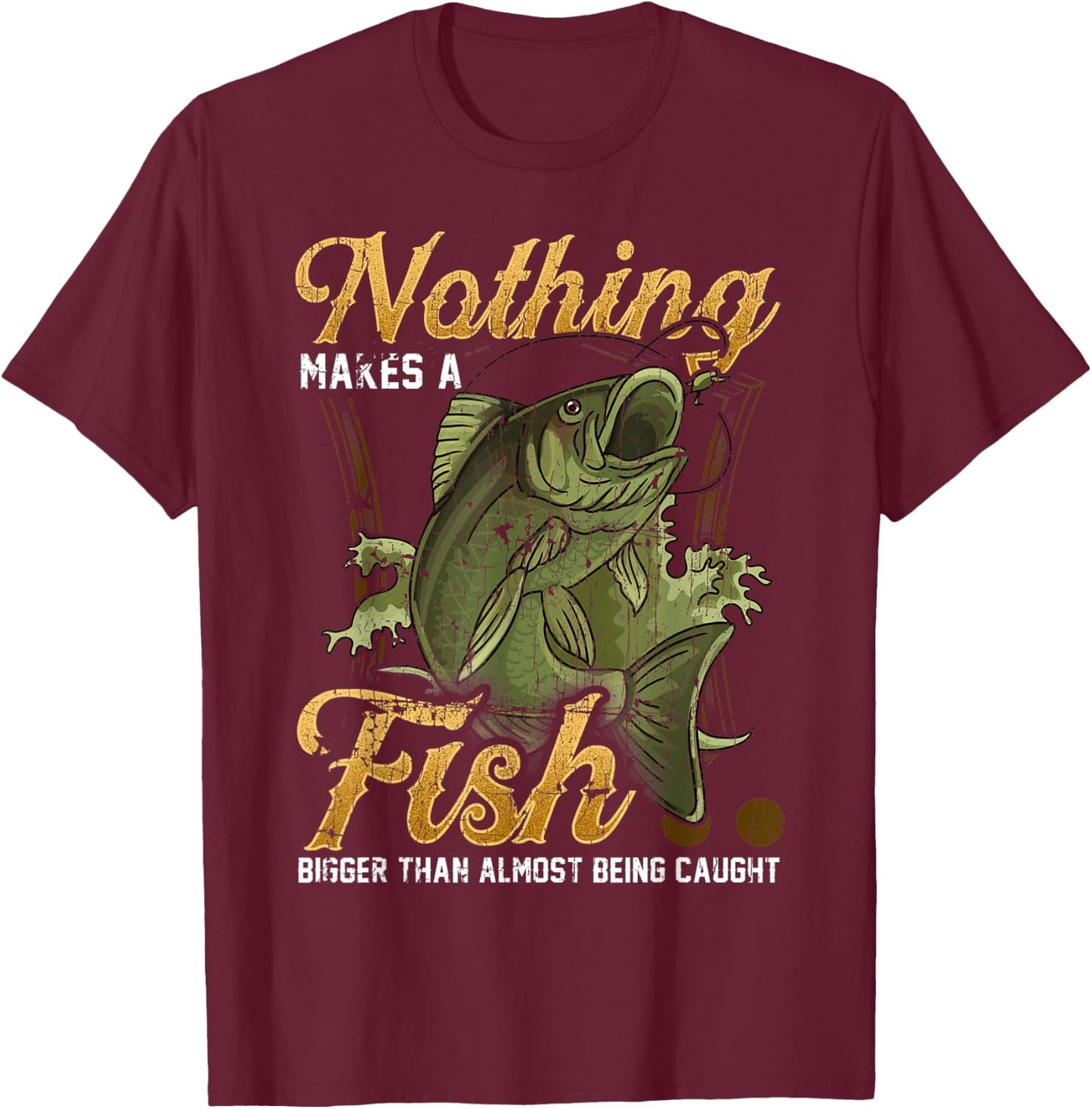 Funny Deep Sea Fishing Saltwater Fishing Fisherman T-Shirt - T-Shirt | Maroon