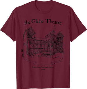 Shakespeare's Globe Theatre T-Shirt - T-Shirt | Maroon