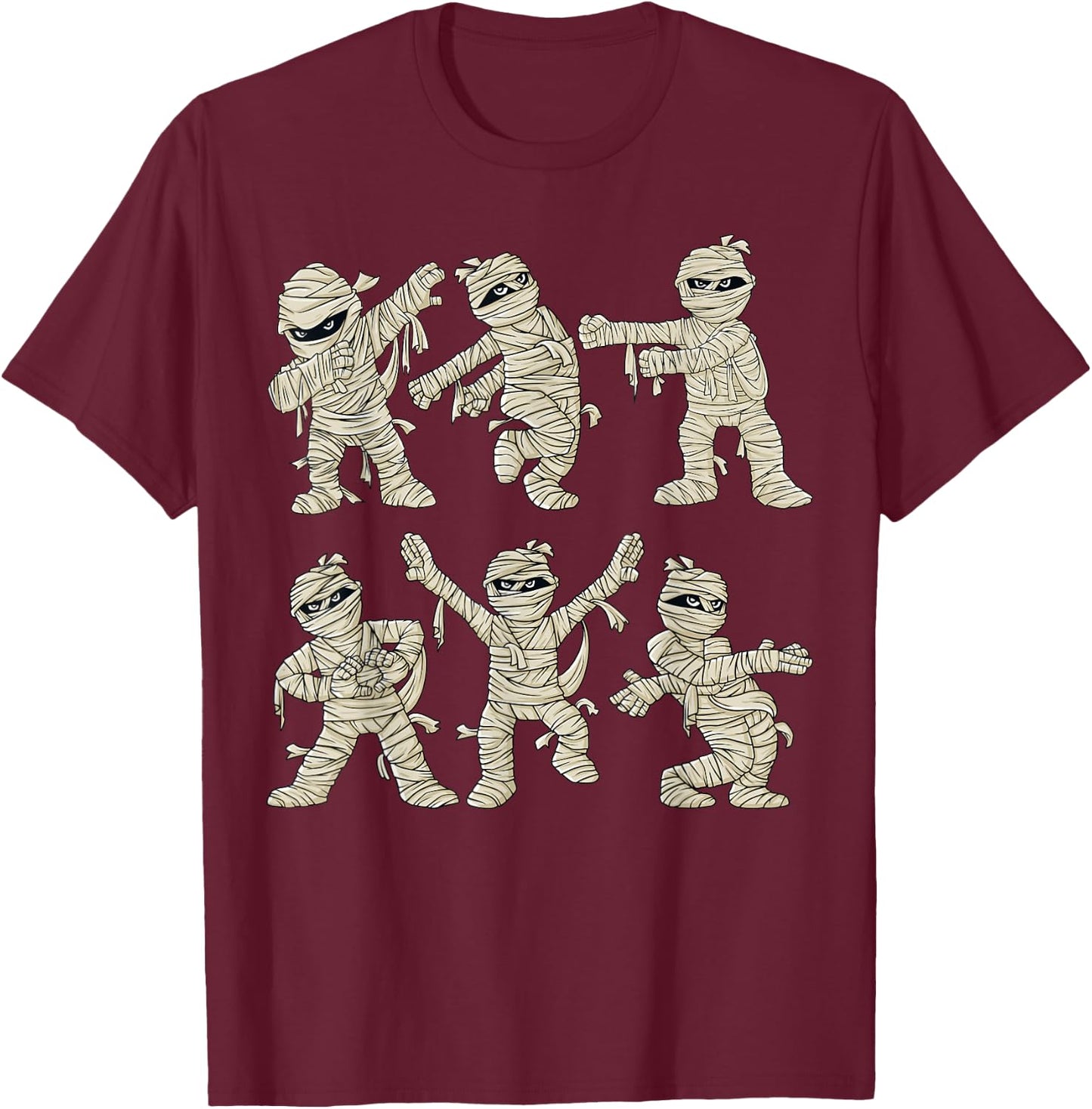 Halloween Dancing Mummy Dance Challenge Boys Girls Kids T-Shirt - T-Shirt | Maroon