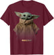 Star Wars The Mandalorian The Child Simple Portrait T-Shirt - T-Shirt | Maroon