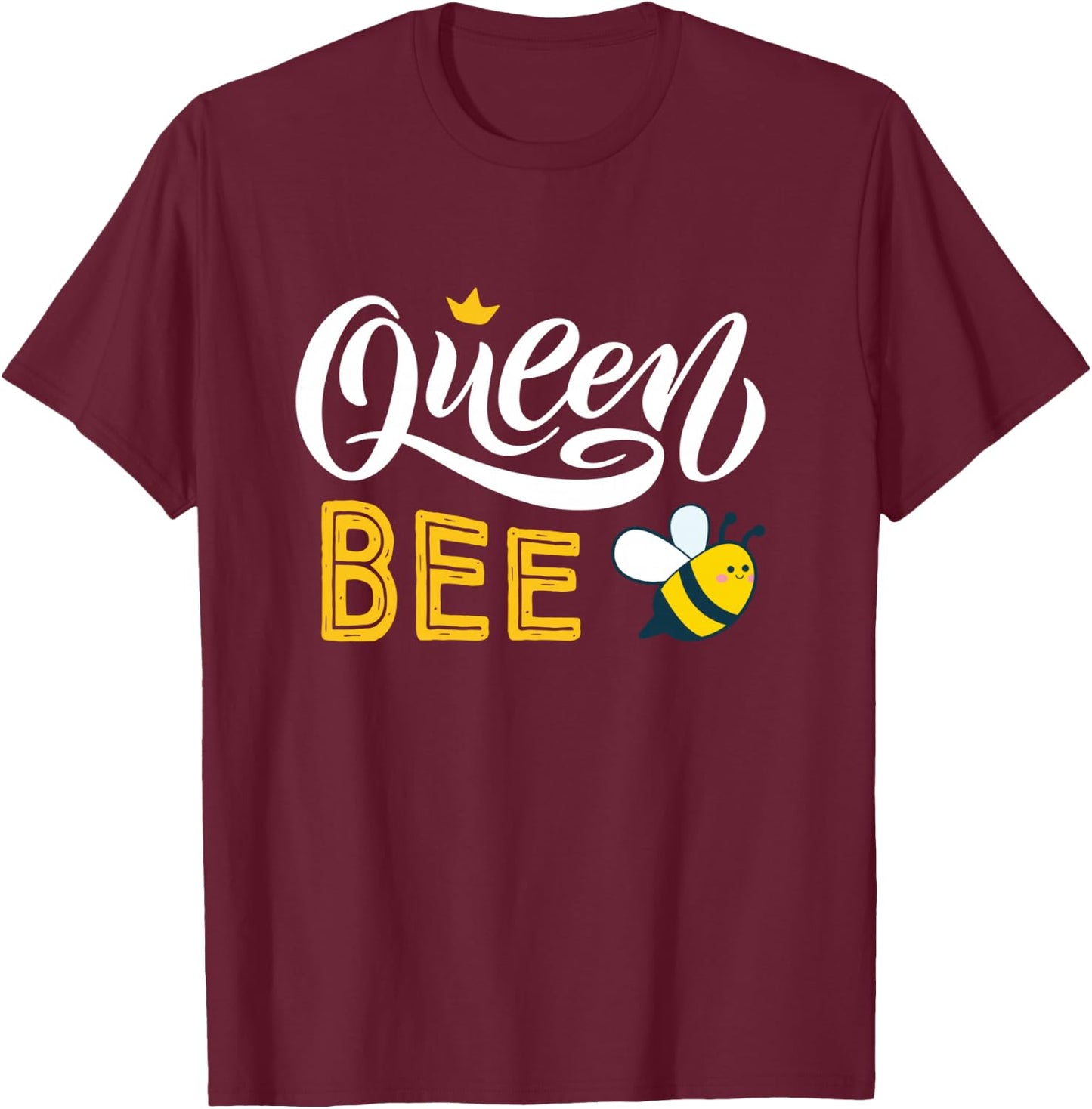 Beekeeper Queen Bee Cute Bees Honey Lover Queen Bee T-Shirt - T-Shirt | Maroon