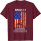 Be Strong And Courageous Do Not Be Afraid US Flag Prayer T-Shirt - T-Shirt | Maroon
