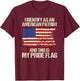 I Identify As an American Patriot This is My Pride Flag T-Shirt - T-Shirt | Maroon