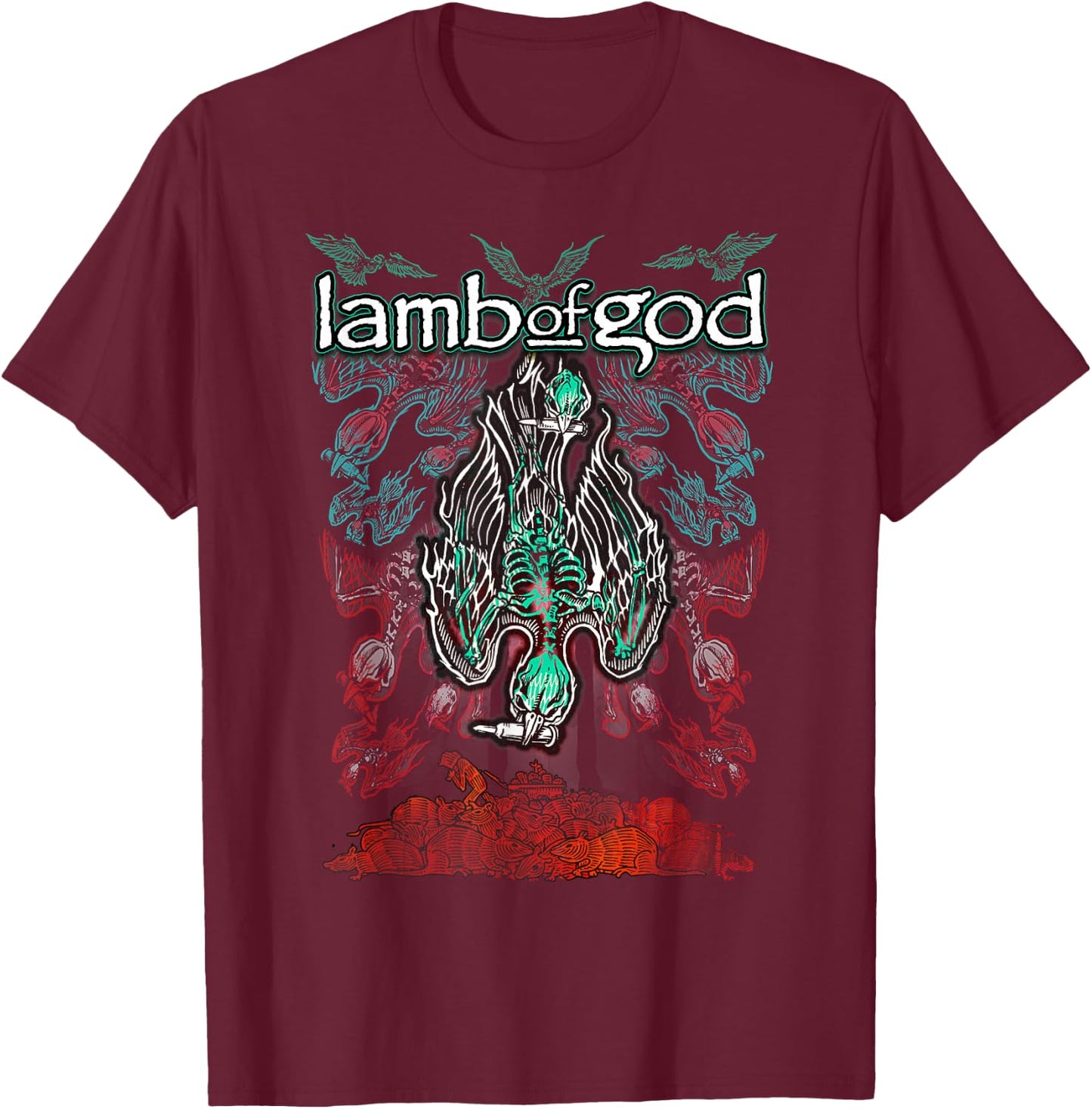 Lamb of God - Ashes of The Wake T-Shirt - T-Shirt | Maroon