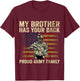 My Brother Has Your Back Proud Army Family Veteran Brother T-Shirt - T-Shirt | Maroon