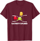 Electricity Explained Volt Ohm Amp Funny Electrician T-Shirt - T-Shirt | Maroon