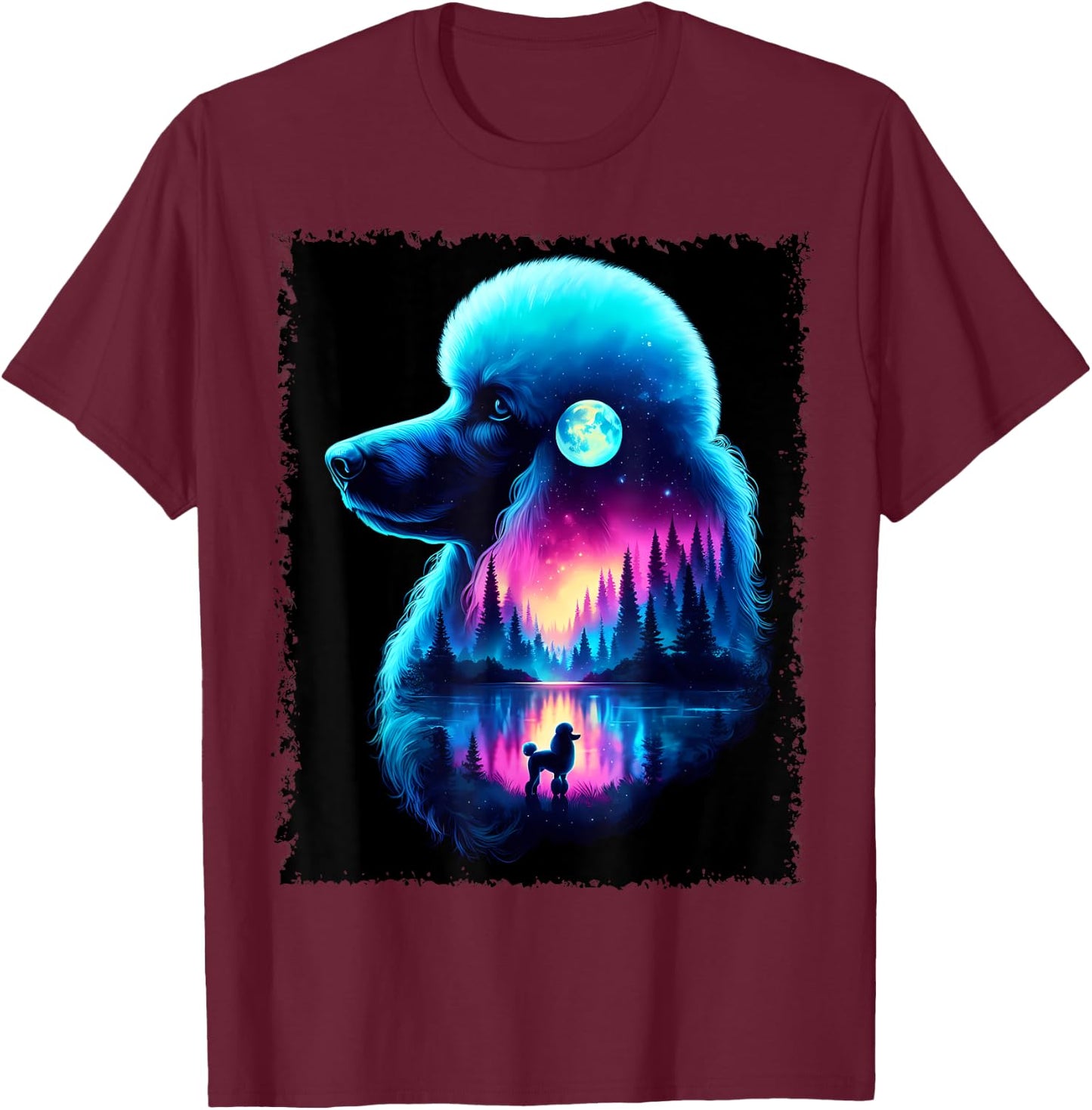 Spirit Animal Poodle Dog Owner Men Women Kids T-Shirt - T-Shirt | Maroon