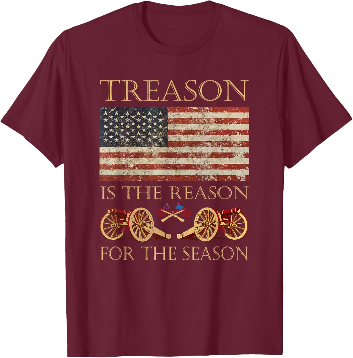 Treason Is The Reason For The Season Independence Day Kids Men T-Shirt - T-Shirt | Maroon