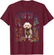 Poodle Dog Colorful Mandala Animal Pet Art Graphic Poodle T-Shirt - T-Shirt | Maroon