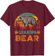 Vintage Grandpa Bear Funny Fathers Day T-Shirt - T-Shirt | Maroon