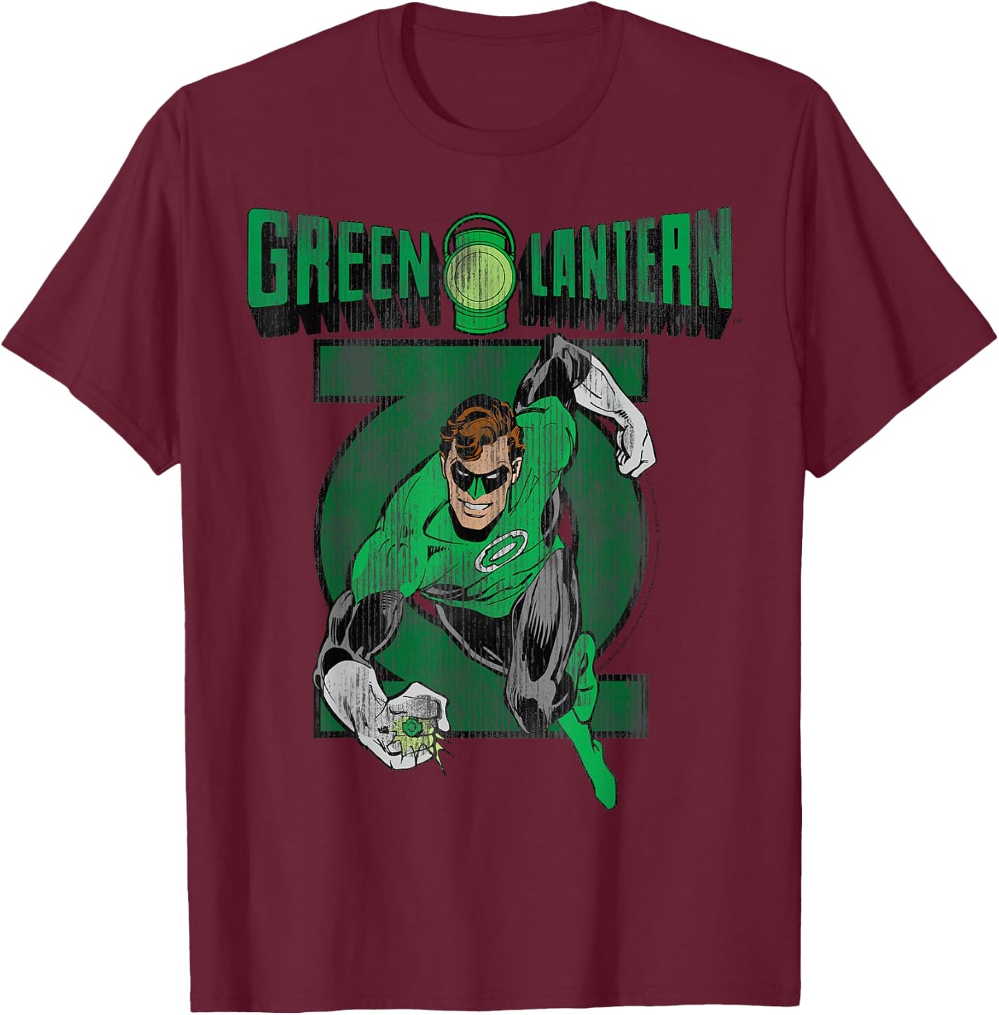 DC Comics The Green Lantern Run Hal T-Shirt - T-Shirt | Maroon