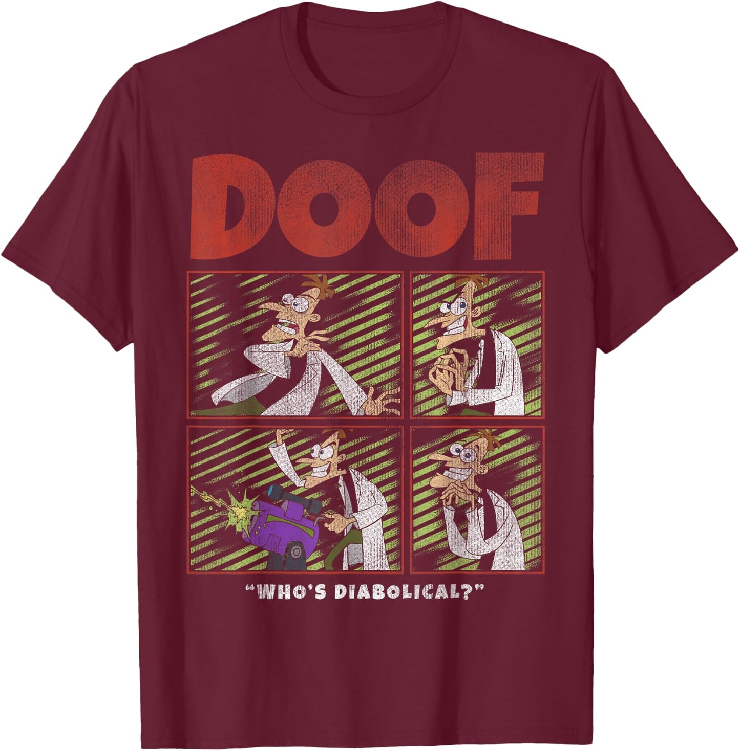 Disney Phineas and Ferb Doof Box Up T-Shirt - T-Shirt | Maroon