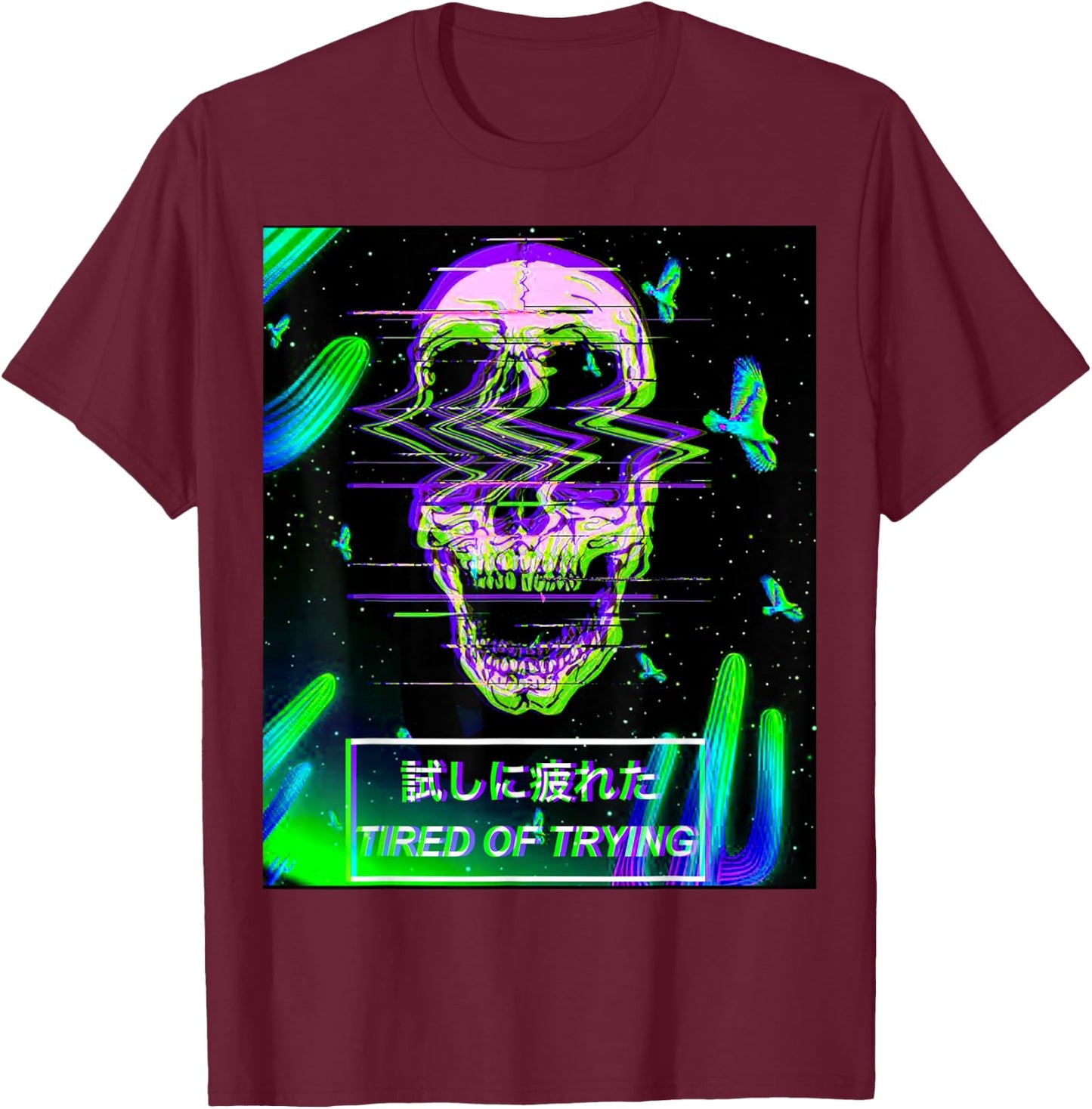 Aesthetic Vaporwave Japanese Futurism Anime Retro Hentai T-Shirt - T-Shirt | Maroon