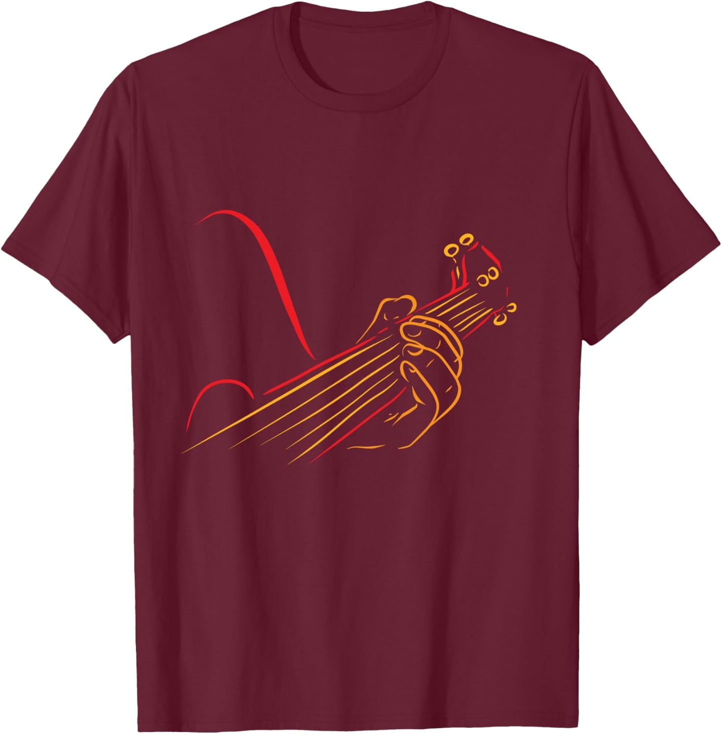 Playing Guitar Guitarist Music Life Funny Gift T-Shirt - T-Shirt | Maroon