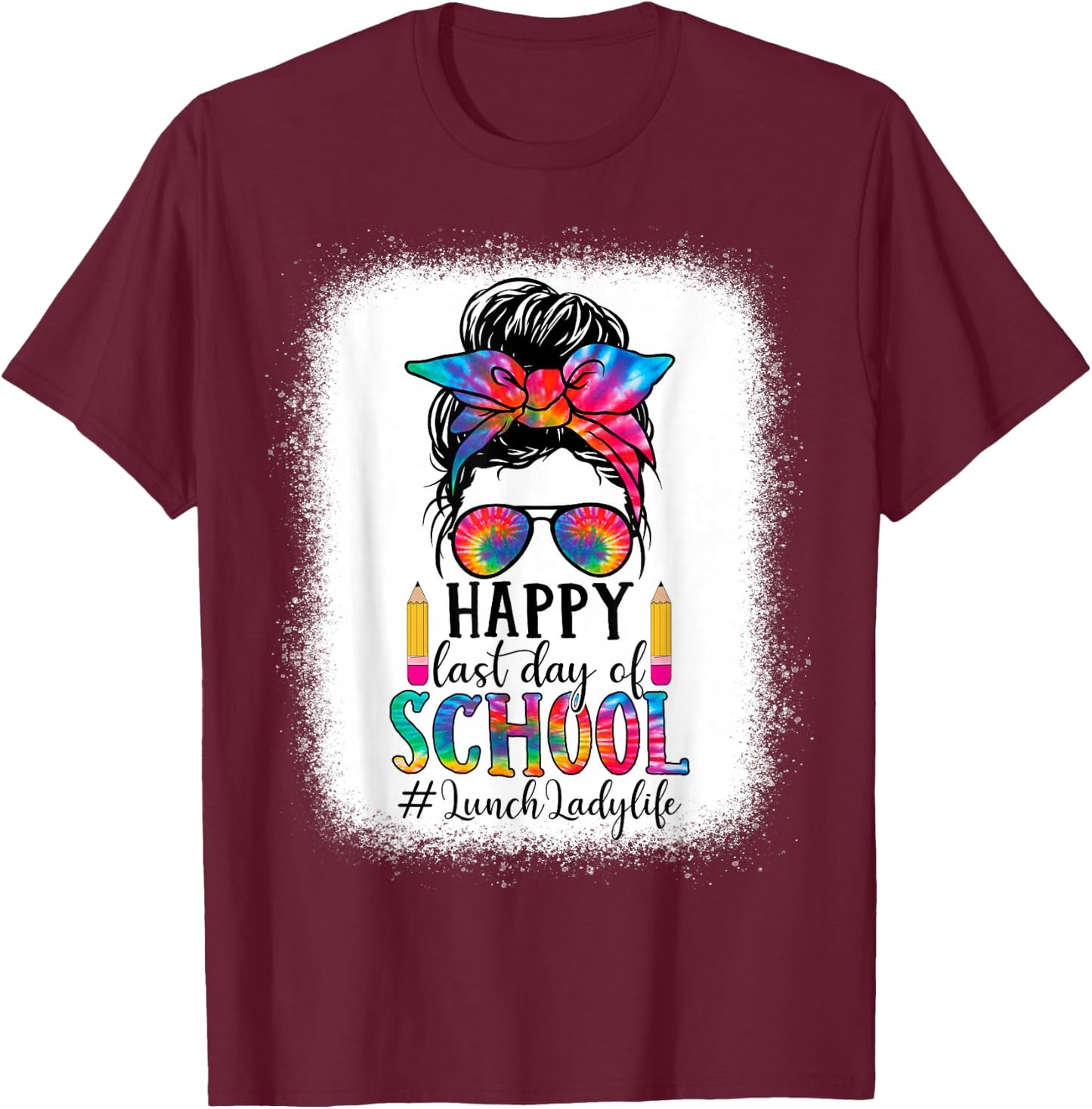 Lunch Lady Last Day Of School Teacher Womans School Girl T-Shirt - T-Shirt | Maroon