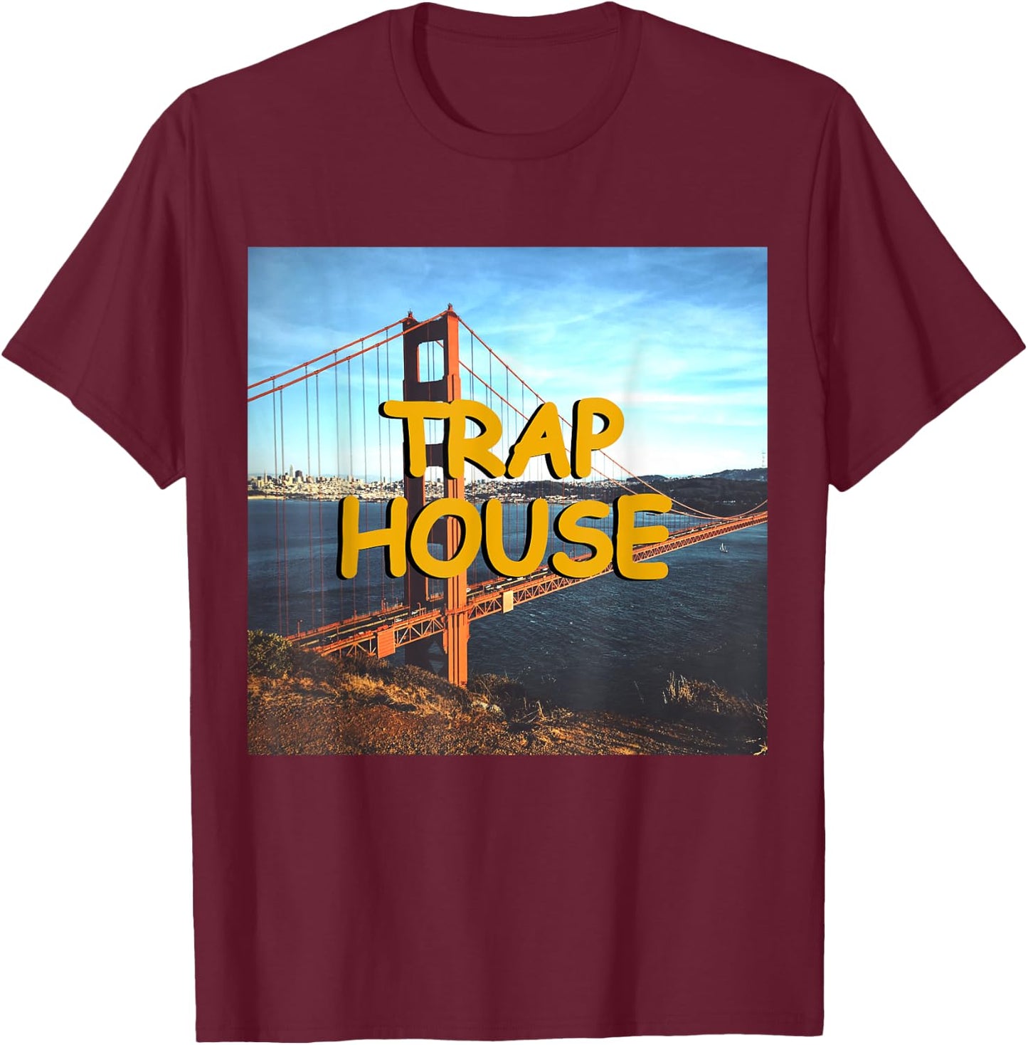 Trap House Hip Hop EDM Rave Music Festival T-Shirt - T-Shirt | Maroon