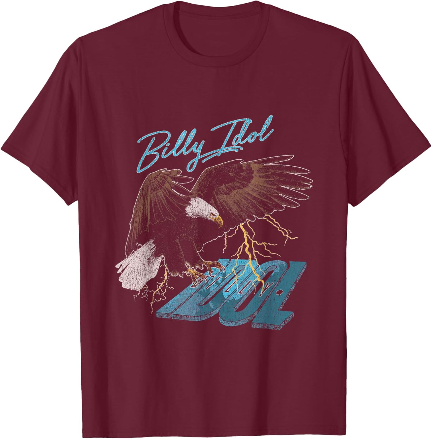 Billy Idol - Biker Eagle T-Shirt - T-Shirt | Maroon