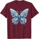 Ice Snow Flakes Butterfly Beautiful Butterflies T-Shirt - T-Shirt | Maroon