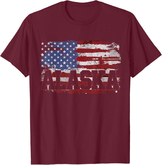 Alaska Vintage T-Shirt - T-Shirt | Maroon