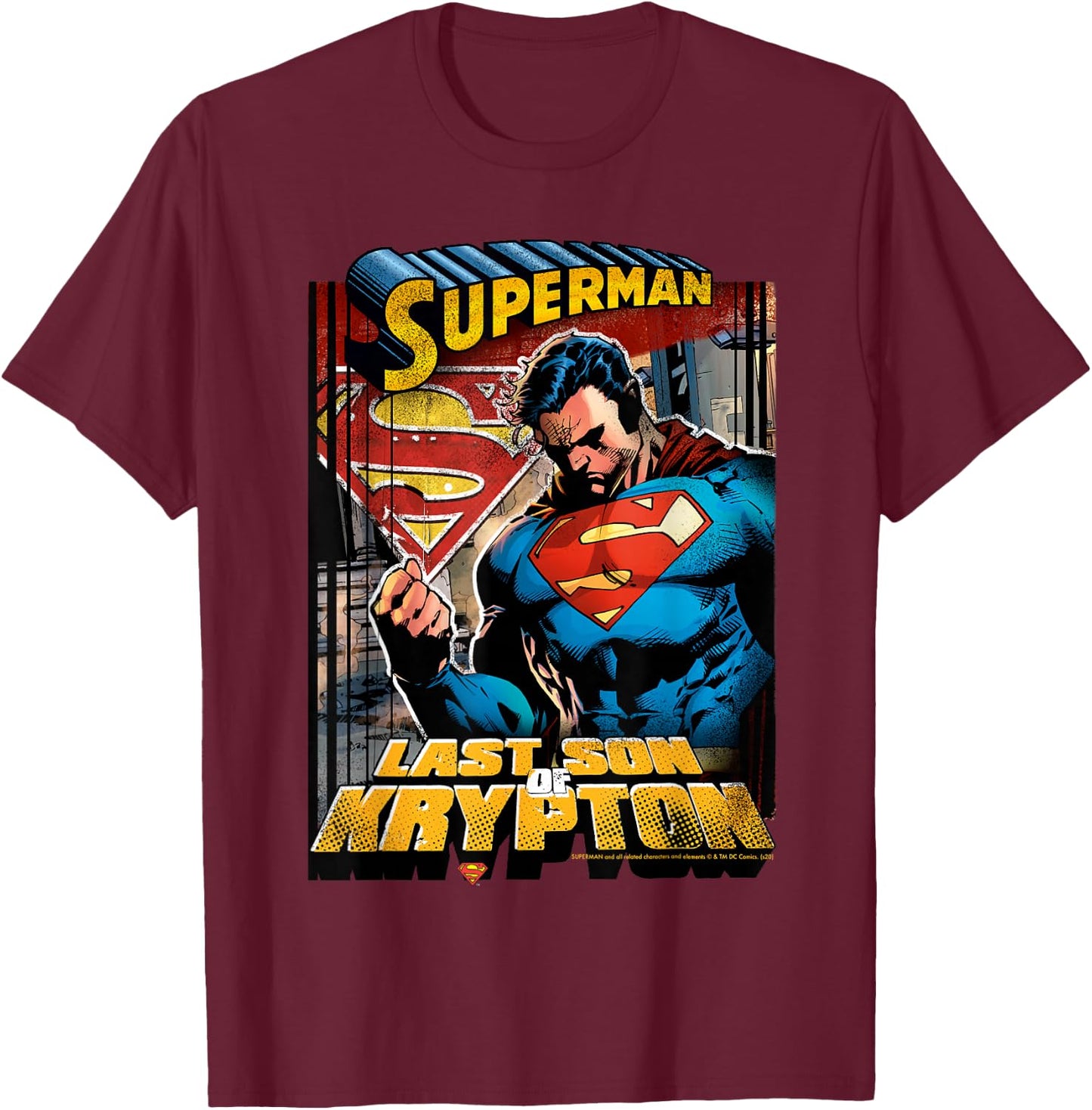 DC Comics Superman Last Son of Krypton T-Shirt - T-Shirt | Maroon