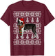 Santa Hat Xmas Boston Terrier Ugly Christmas T-Shirt - T-Shirt | Maroon