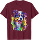 Australian Shepherd Lovers Pop Art Australian Shepherd Dog Men Women Kids T-Shirt - T-Shirt | Maroon